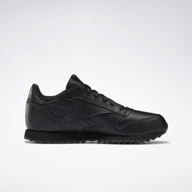 Tenisi Reebok Classic Leather Ripple Baieti Negrii Romania ZM2727SP